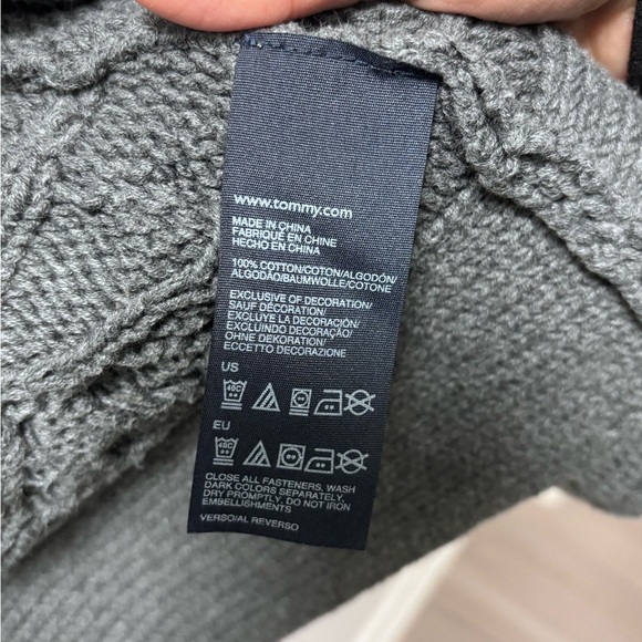 Gray Knit Cardigan with Toggle Closing - Picture 5 of 7